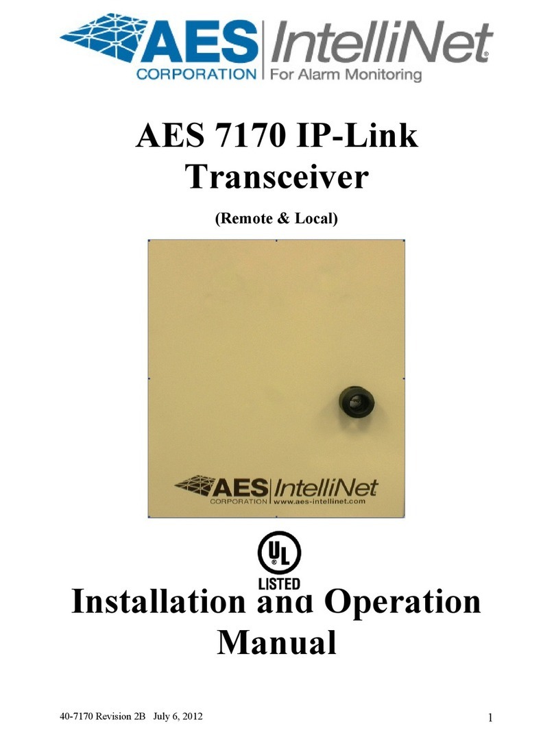 AES 7170 Installation and operation manual