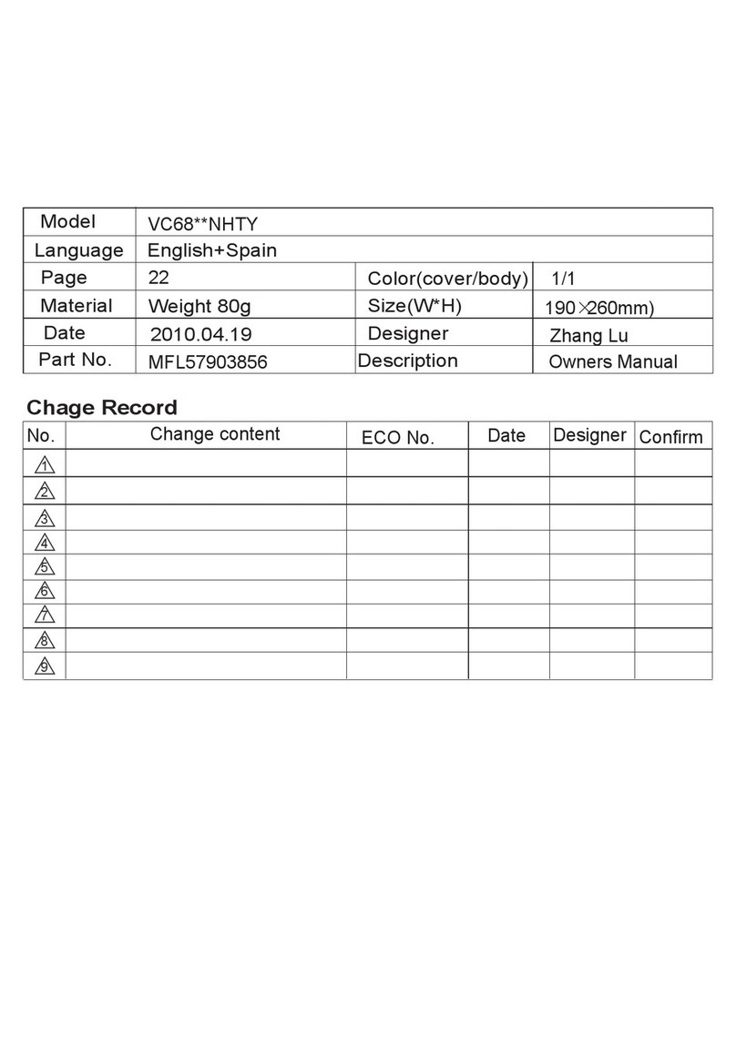 LG VC68**NHTY User manual