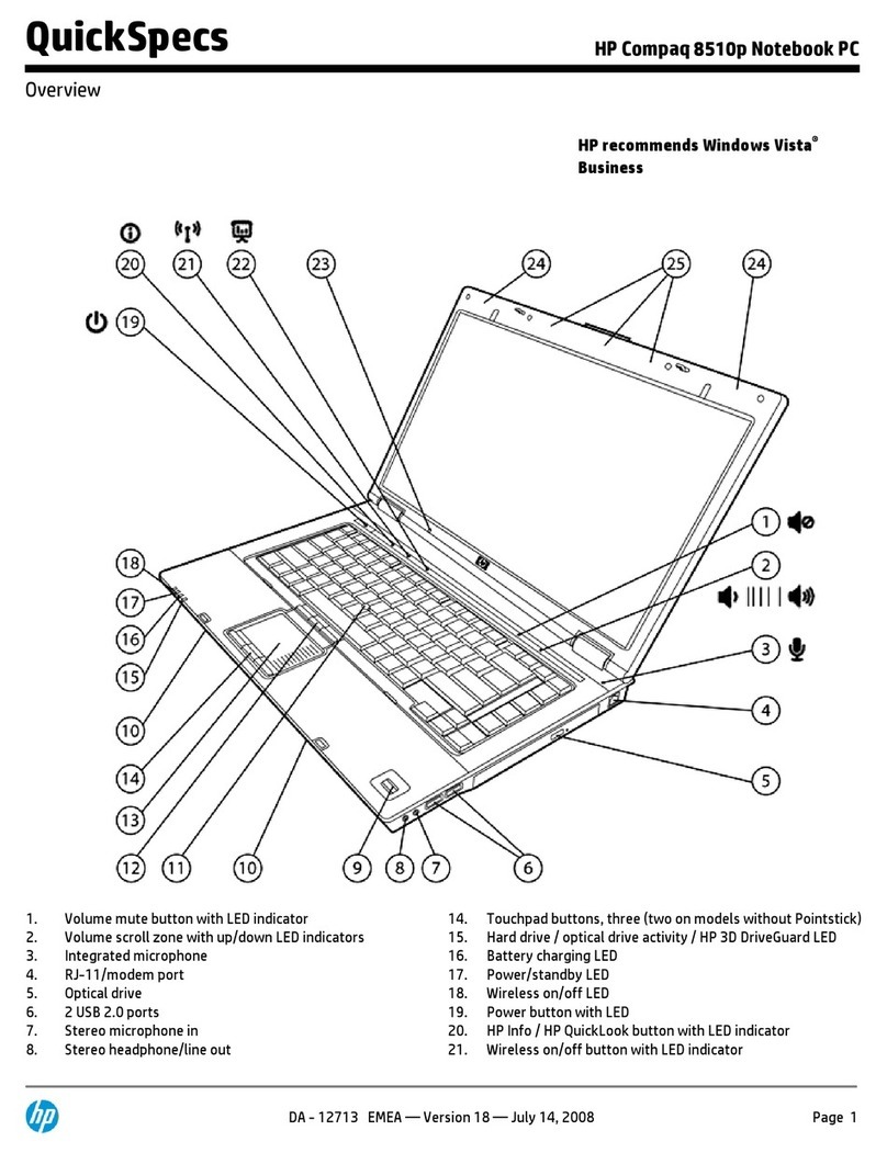 HP 8510p - Compaq Business Notebook User instructions