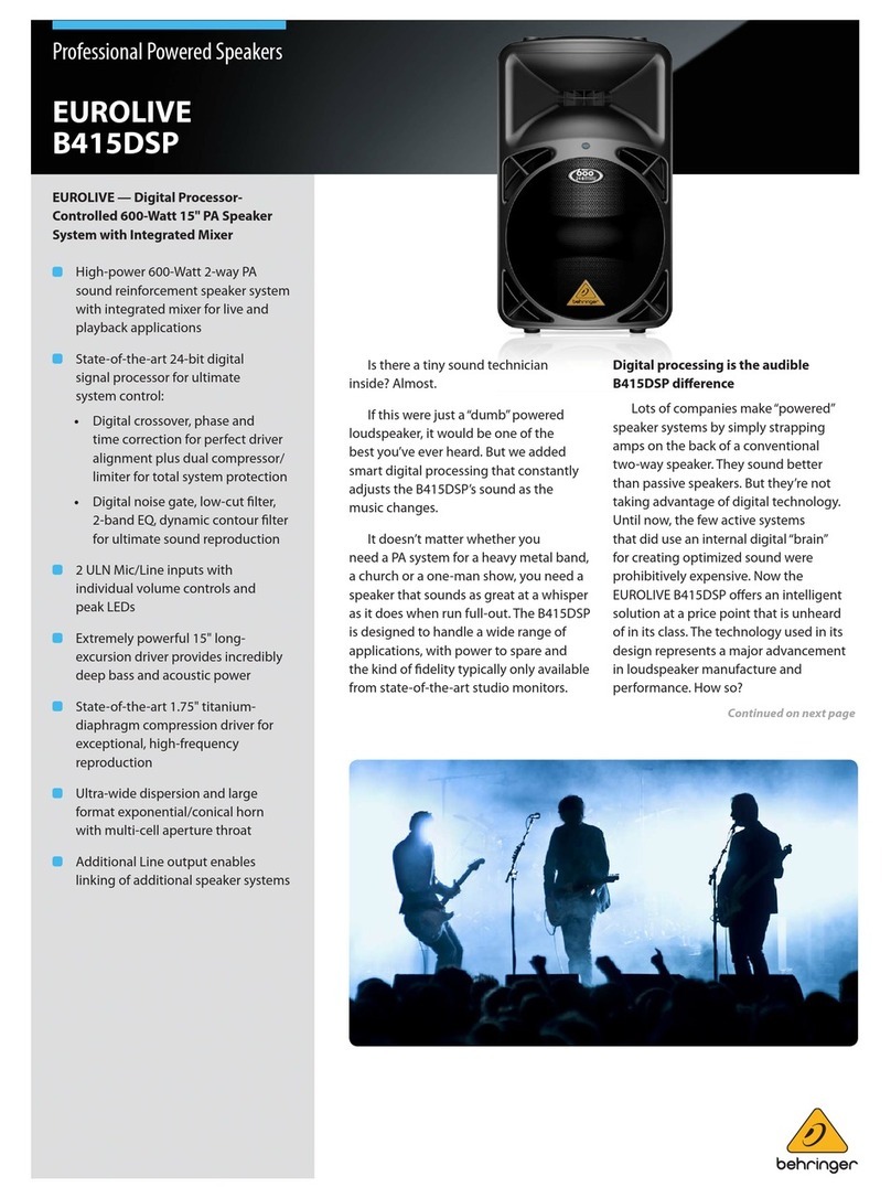 Behringer Eurolive B415DSP Brochure & specs