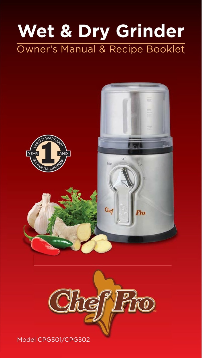 Chef Pro CPG501 owner's manual