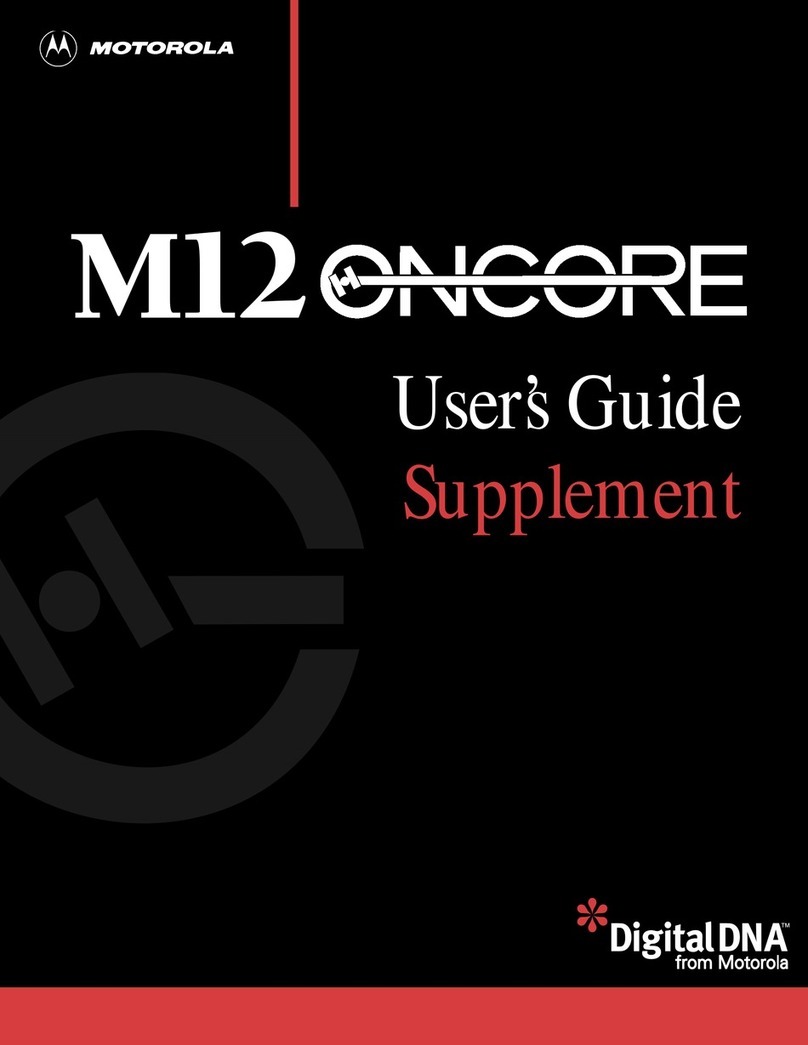 Motorola M12 Oncore User manual