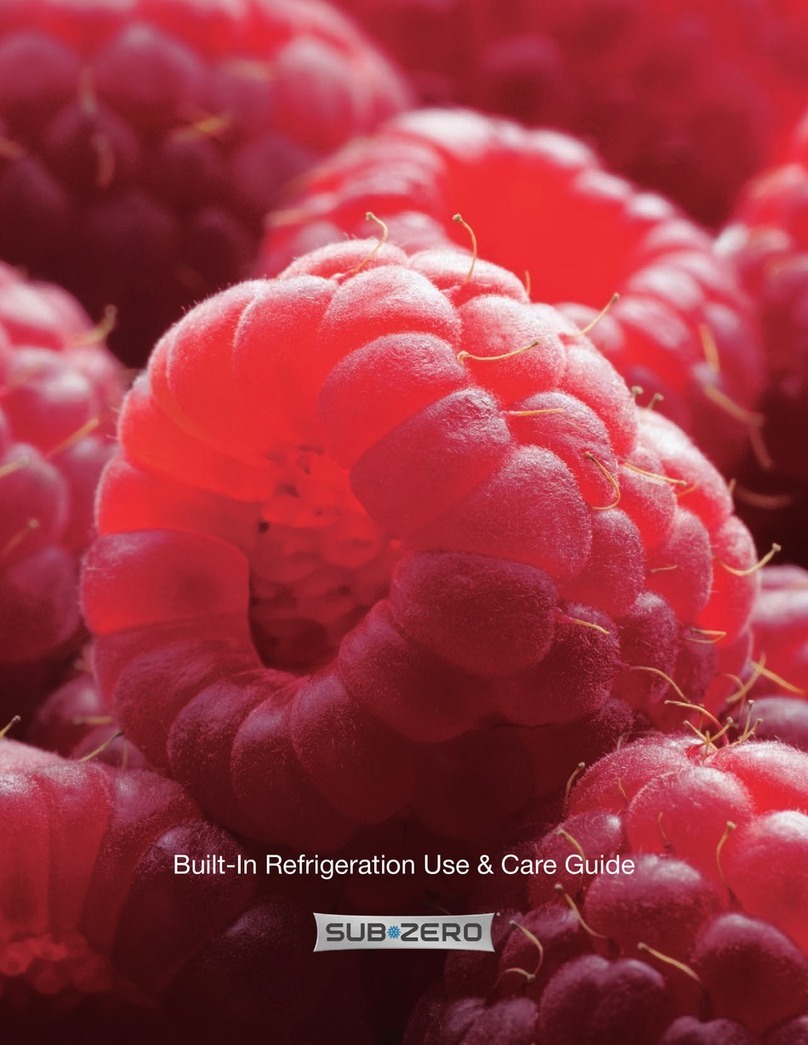 Sub-Zero Built-in refrigerators Use & care guide