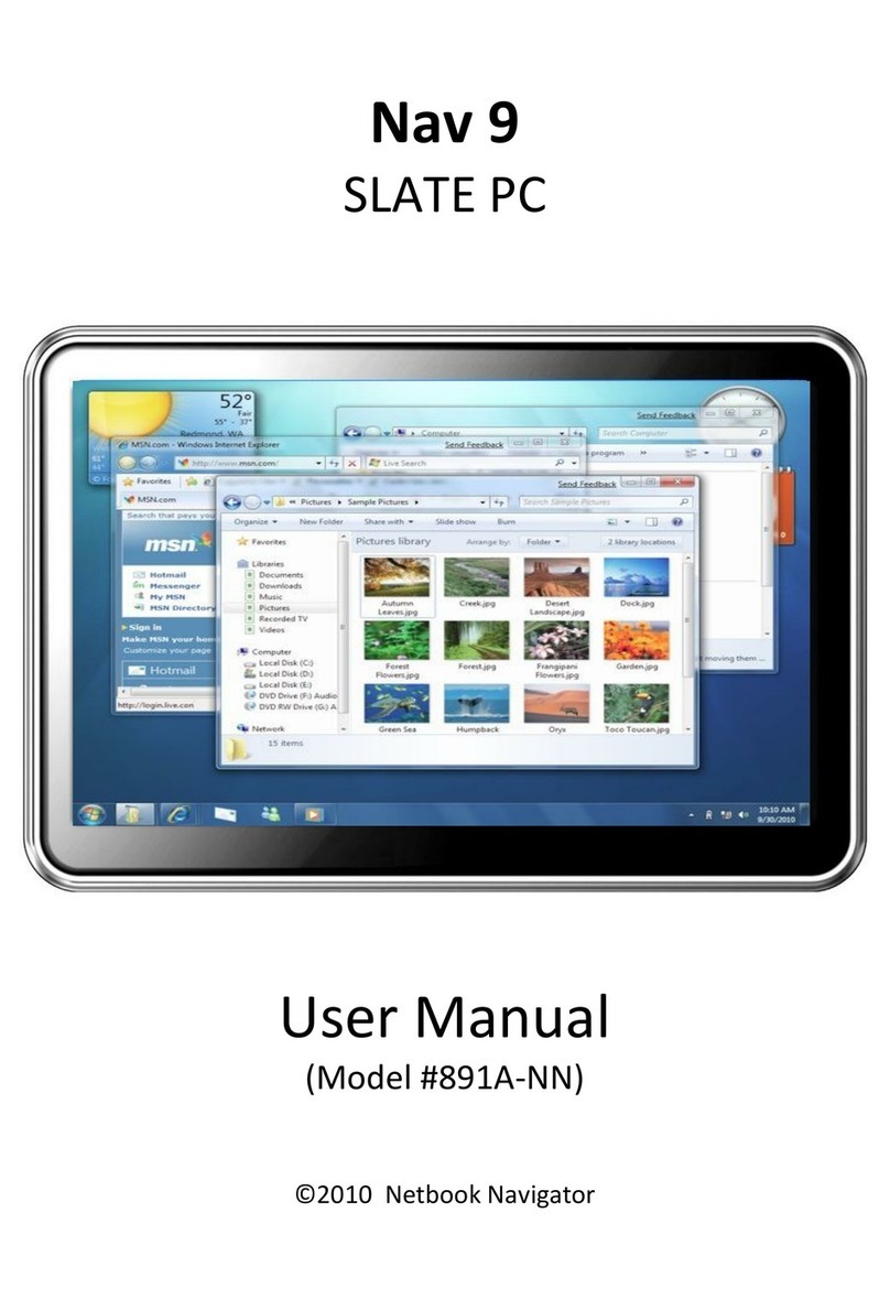 Netbook Navigator 891A-NN User manual