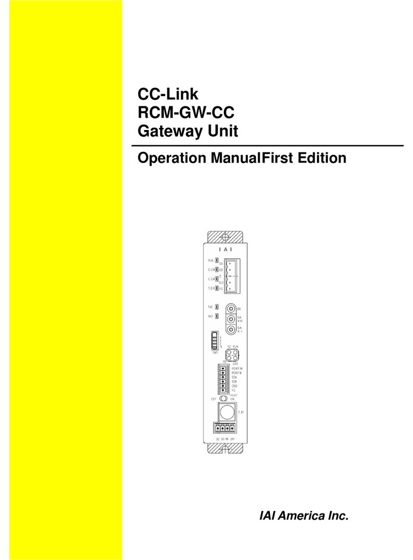 IAI RCM-GW-CC Operation manual