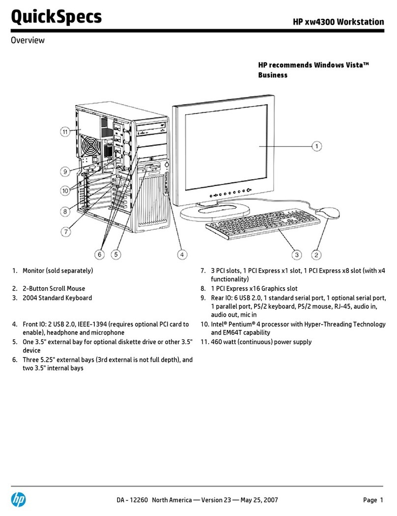 HP Xw4300 - Workstation - 2 GB RAM User instructions