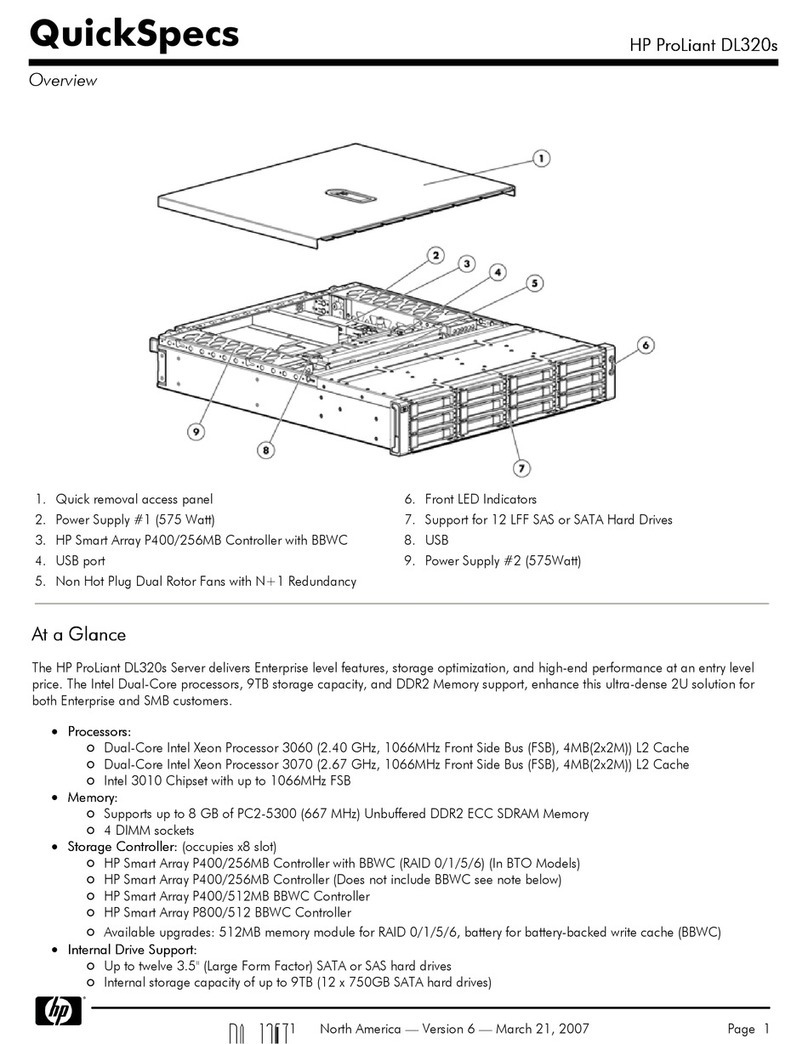 HP DL320s - ProLiant 9TB SATA Storage Server... Quickspecs
