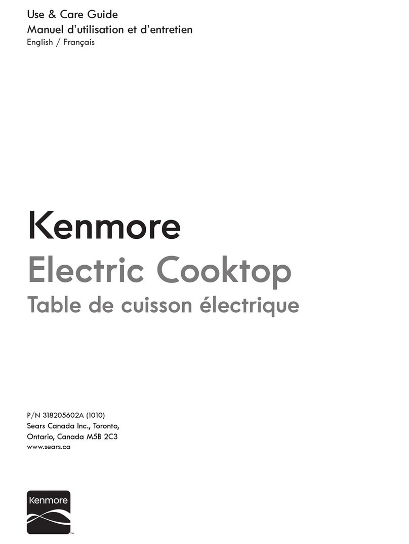 Kenmore Electric cooktop Use & care guide