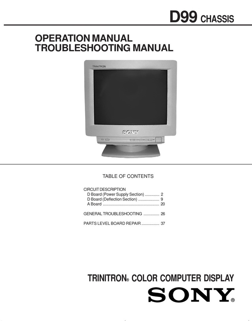 Sony D99 CHASSIS Operation manual / troubleshooting manual