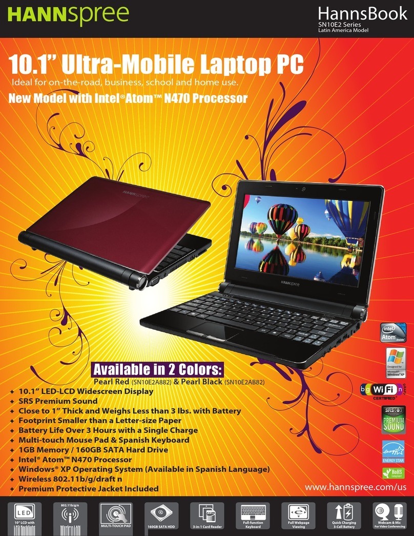 HANNspree SN10E2 Series Specifications