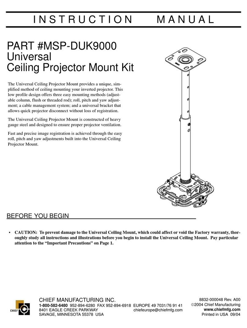 CHIEF MSP-DUK9000 User manual CHIEF MSP-DUK9000 User manual