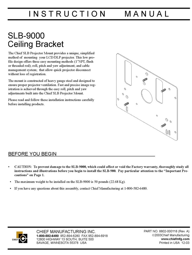 CHIEF SLB-9000 User manual CHIEF SLB-9000 User manual