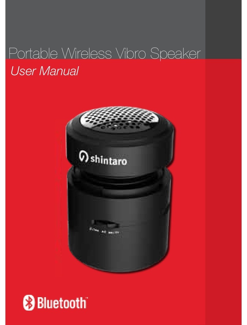 Shintaro Wireless Vibro Speaker user manual