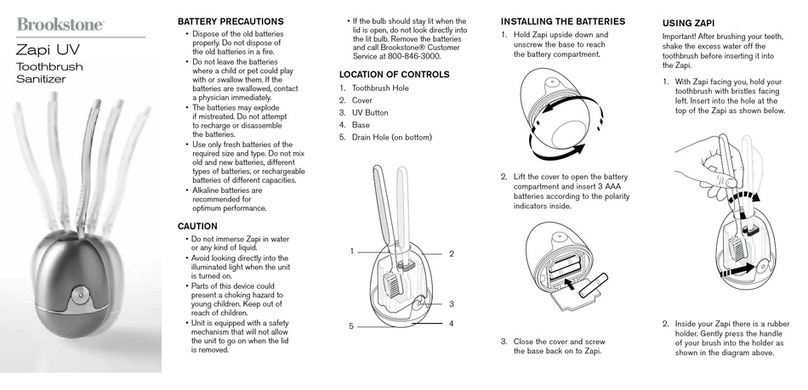 Brookstone Zapi UV user guide