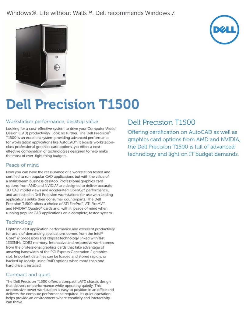 Dell Precision Workstation T1500 User manual