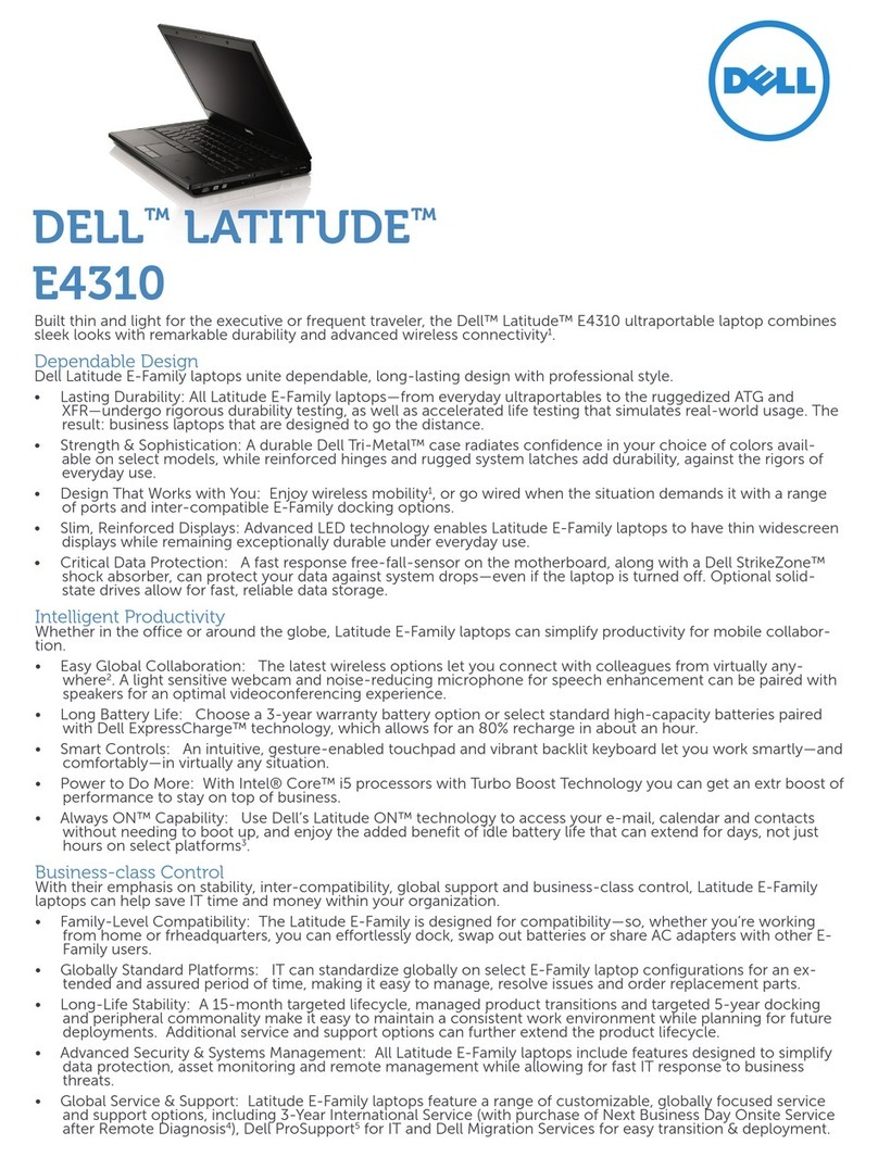 Dell Latitude E4310 User manual