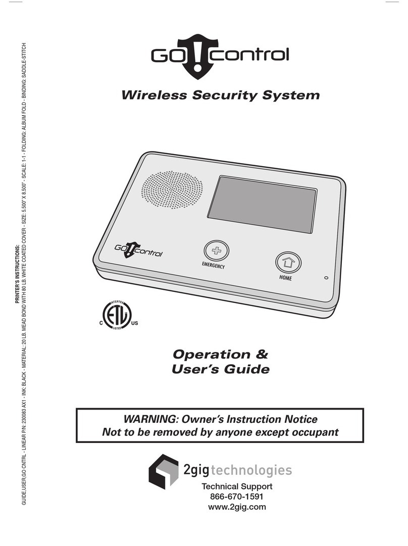 Gocontrol Wireless Security System Operation & User’s Guide Gocontrol Wireless Security System Operation & User’s Guide