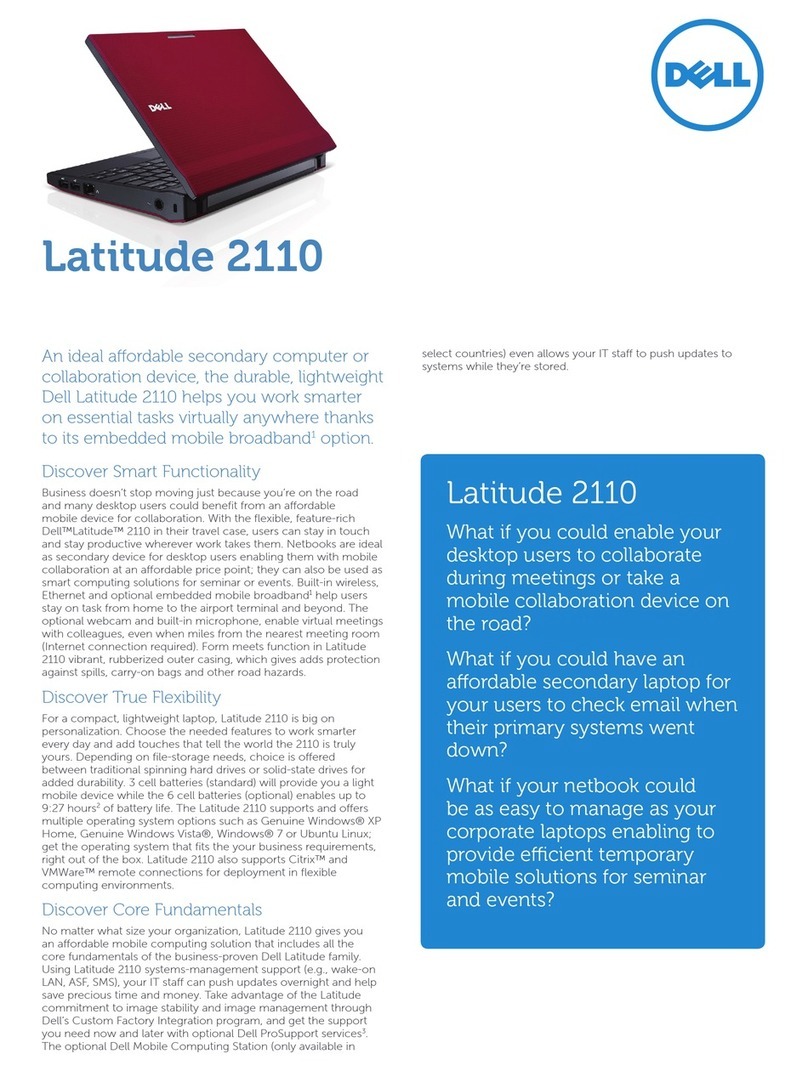 Dell Latitude 2110 User manual