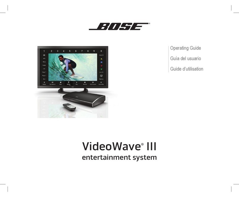 Bose VideoWave III operating guide