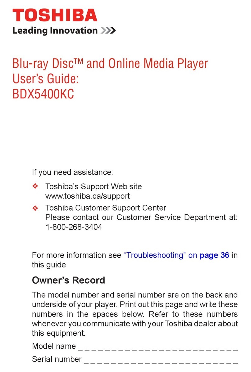 Toshiba BDX5400KC user guide
