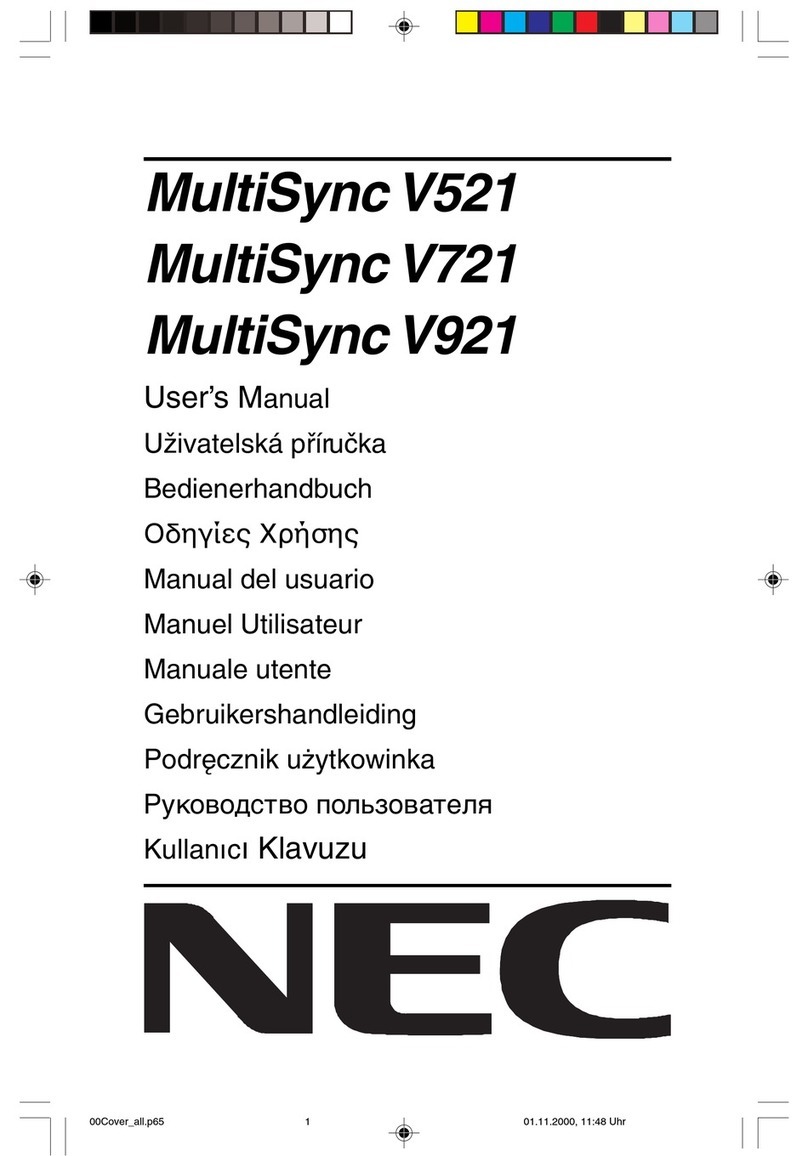 NEC MultiSync V521 User manual