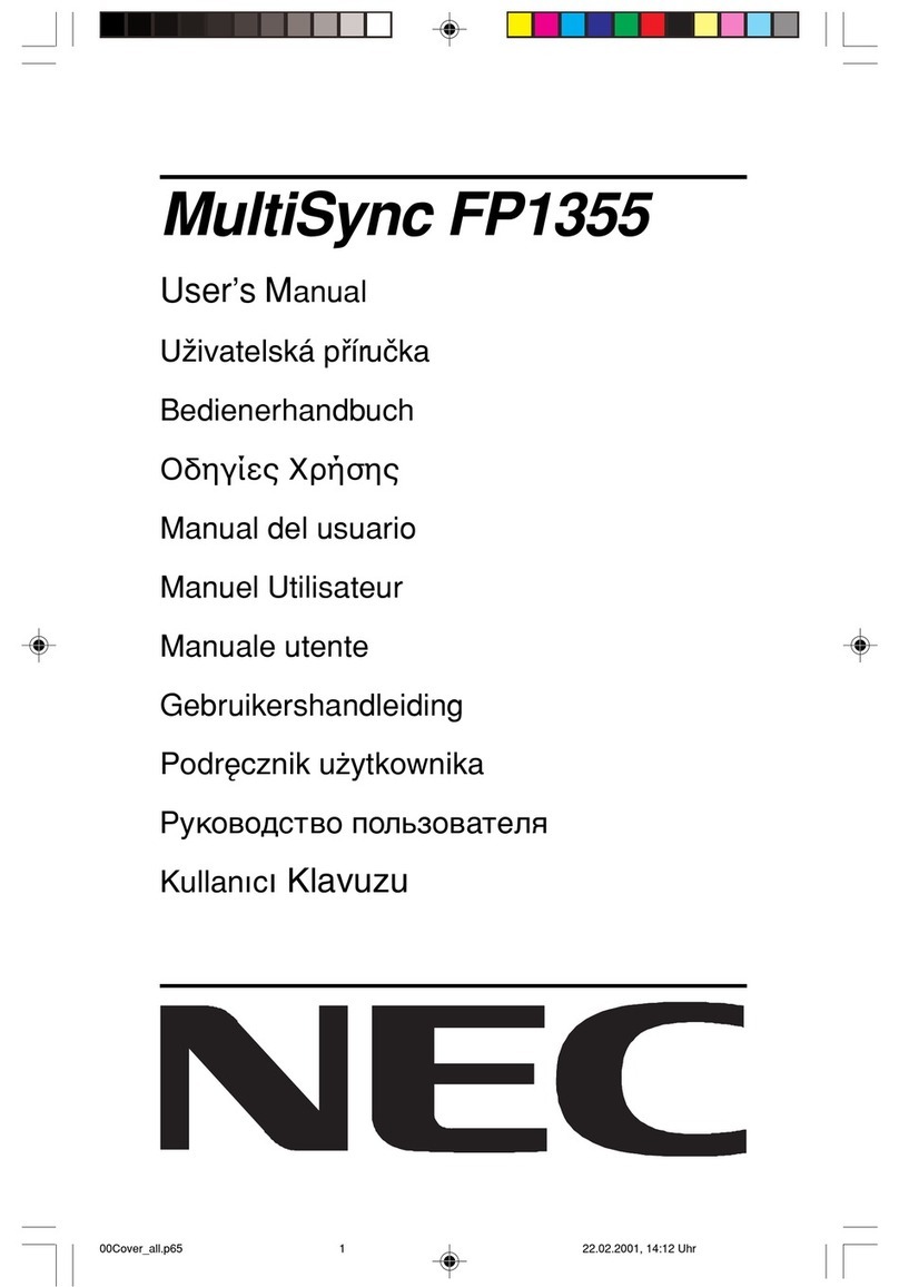 NEC MultiSync FP1355  FP1355 FP1355 User manual