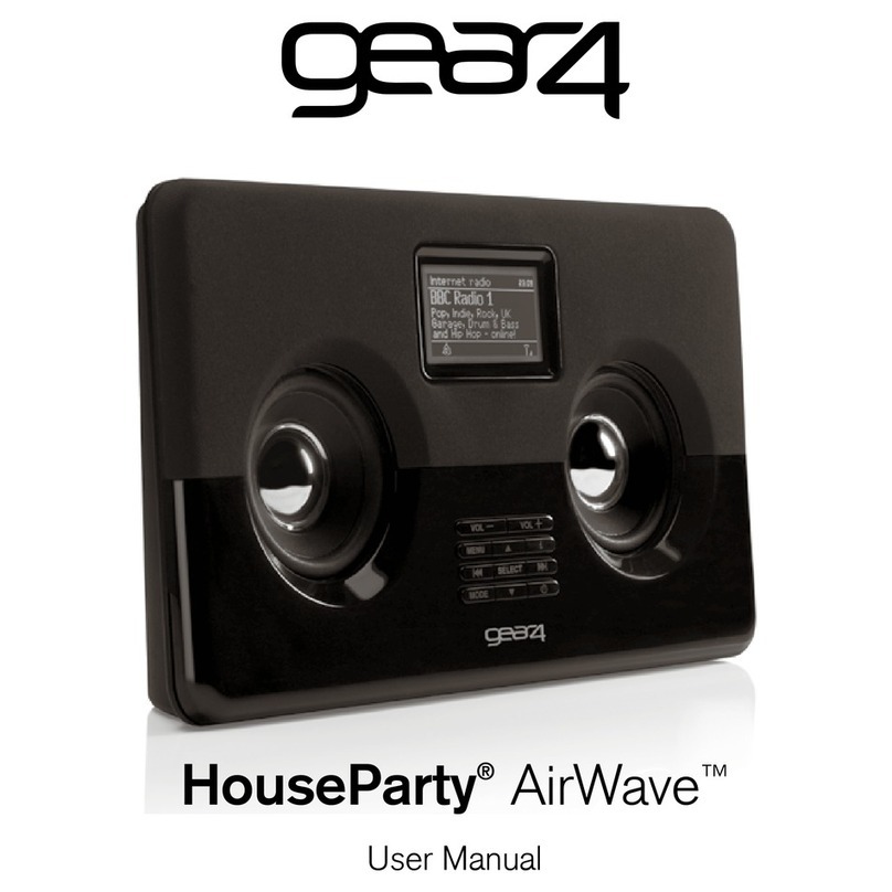Gear4 Wifi Internet radio User manual