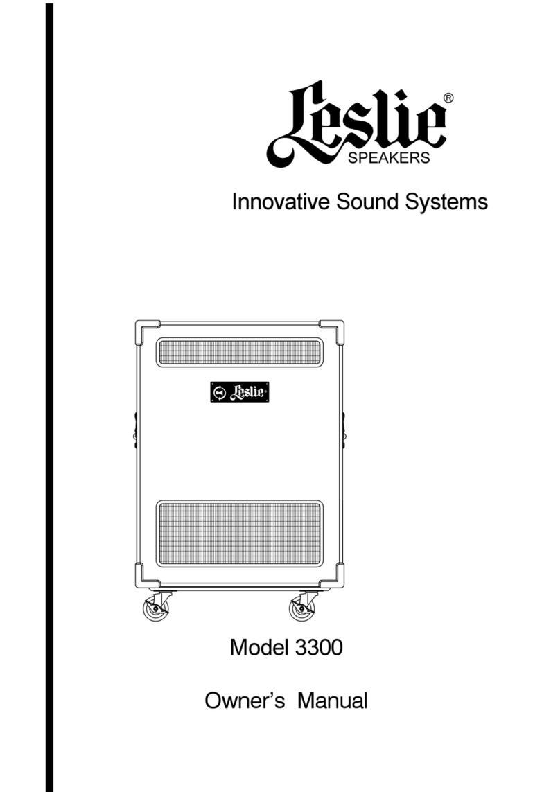 Leslie 3300 User manual
