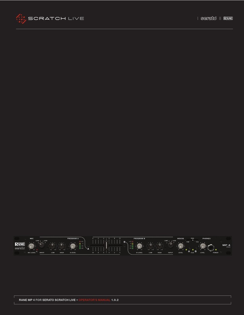Rane MP 4 Operator's manual