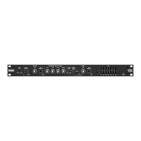 Rane CP 52S Operator's manual