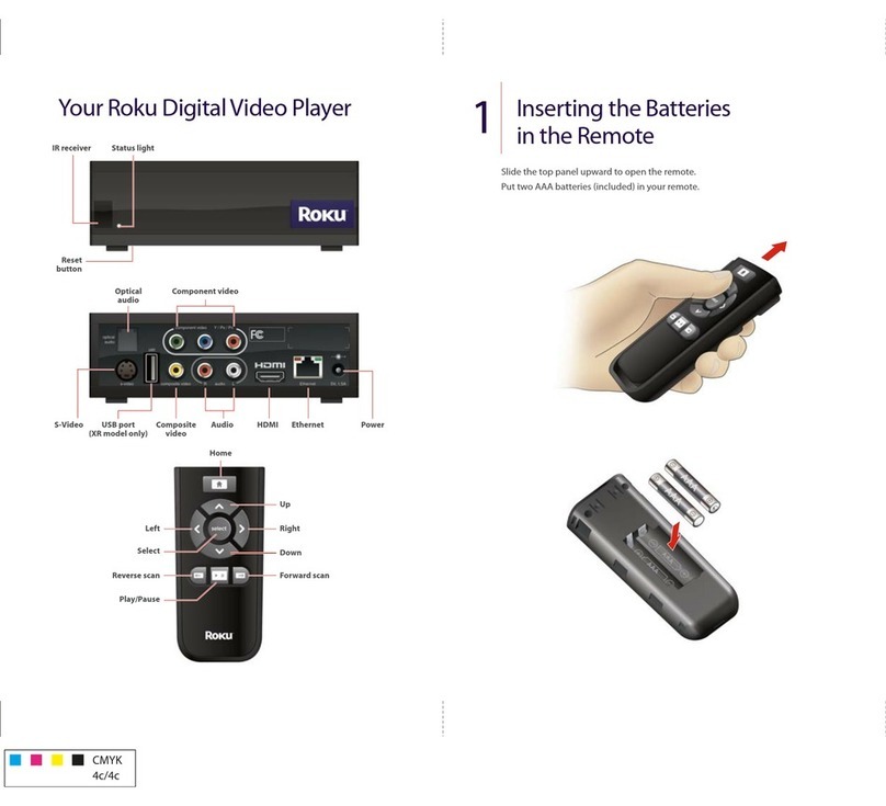 Roku digital video player quick start guide