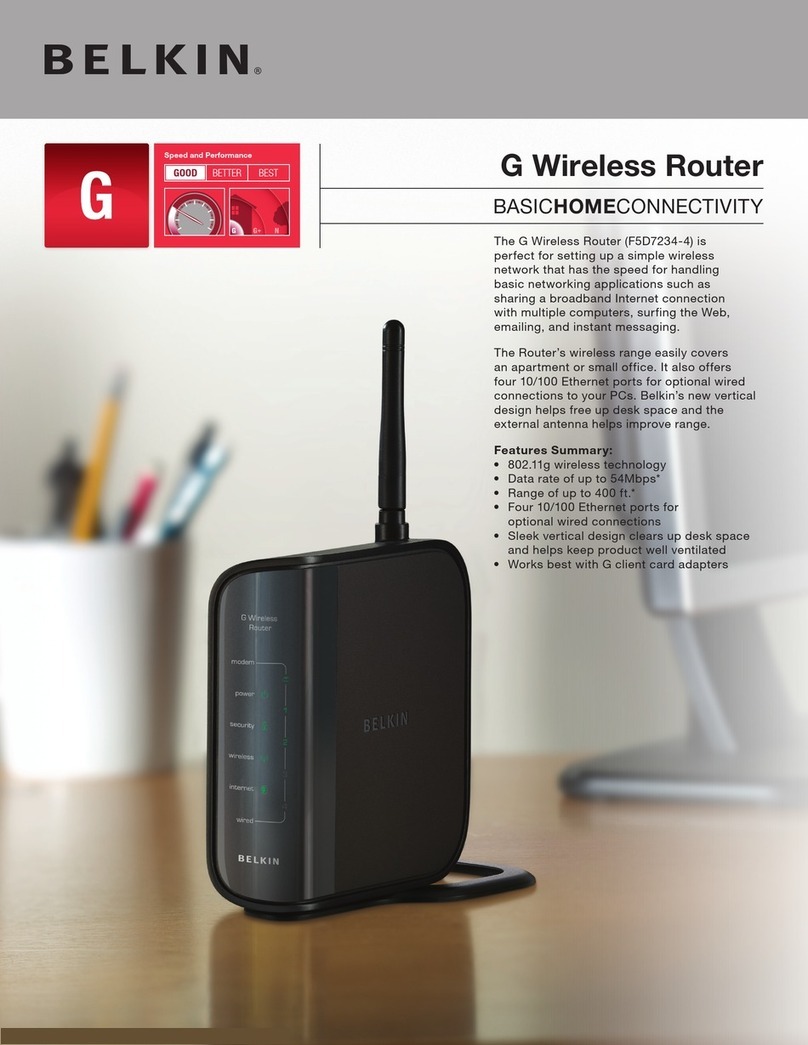 Belkin Wireless G Router User manual
