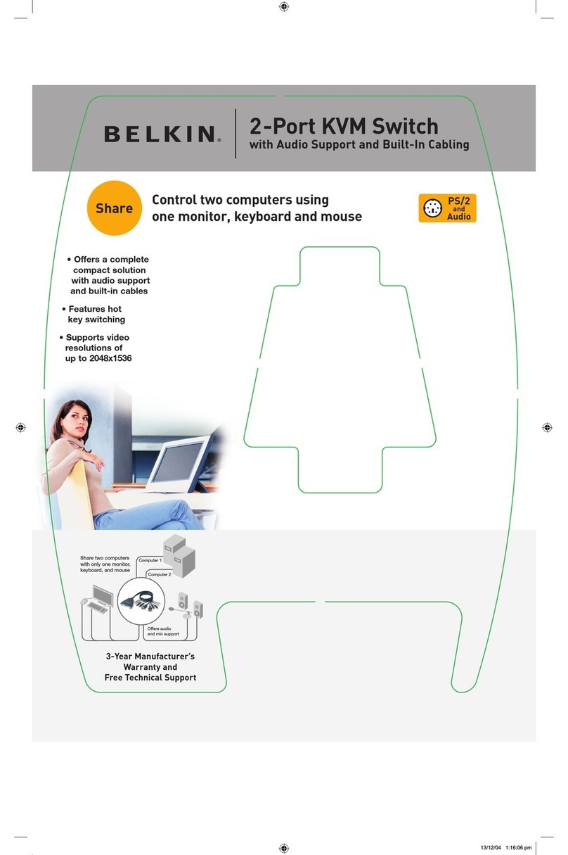 Belkin 2-Port KVM Switch User manual Belkin 2-Port KVM Switch User manual