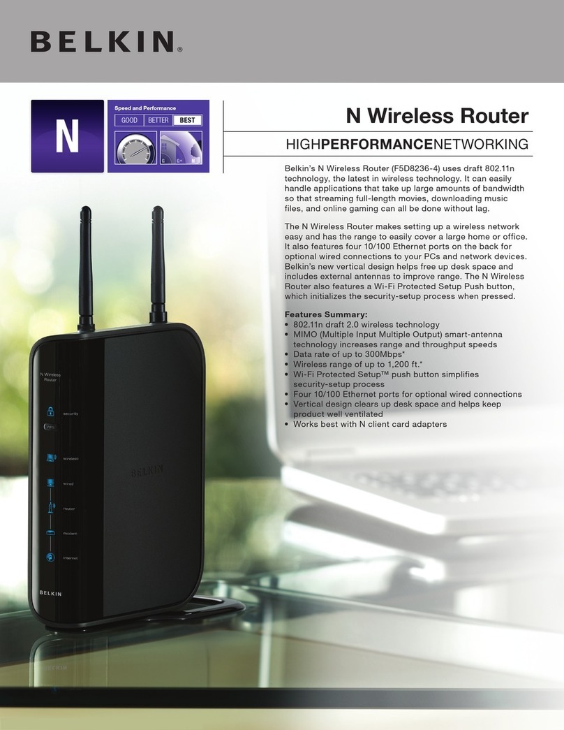 Belkin N Wireless User manual