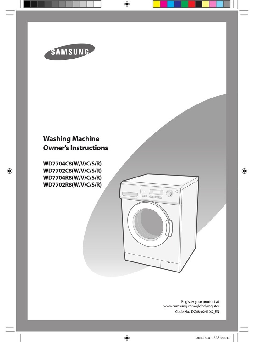 Samsung WD7702R8C Owner's instructions