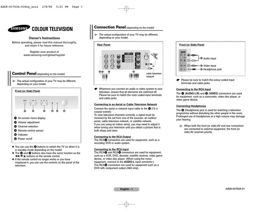 Samsung Colour Television User manual