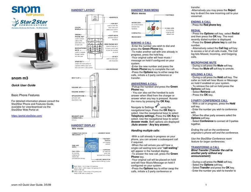 Snom M3 Instruction manual