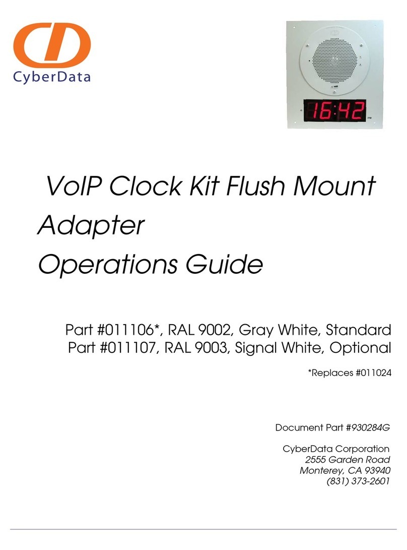 CyberData 11106 User manual