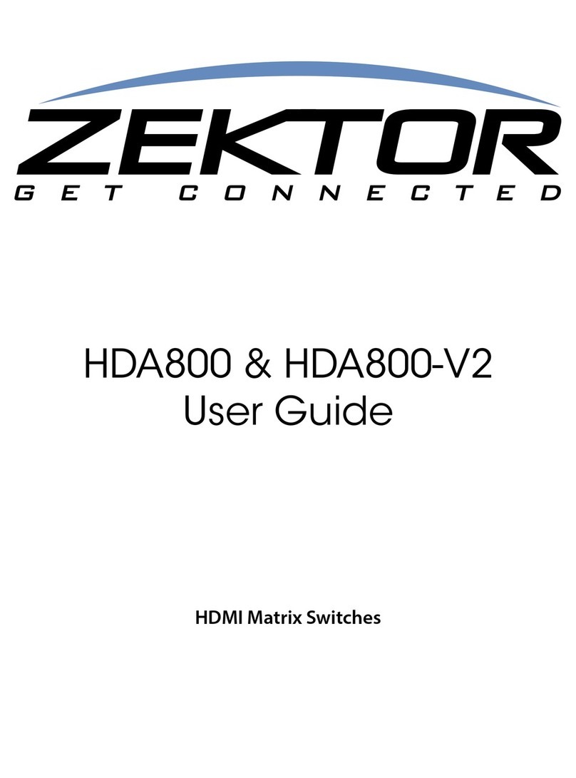 Zektor HDA800 User manual