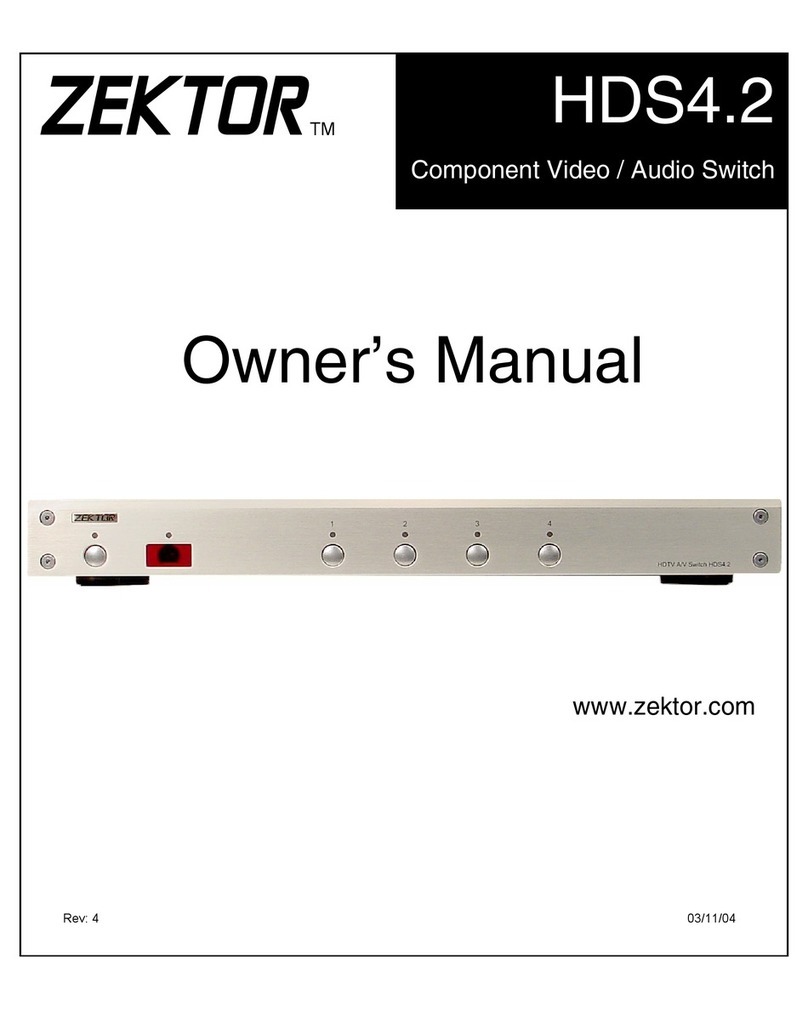 Zektor HDS4.2 User manual Zektor HDS4.2 User manual