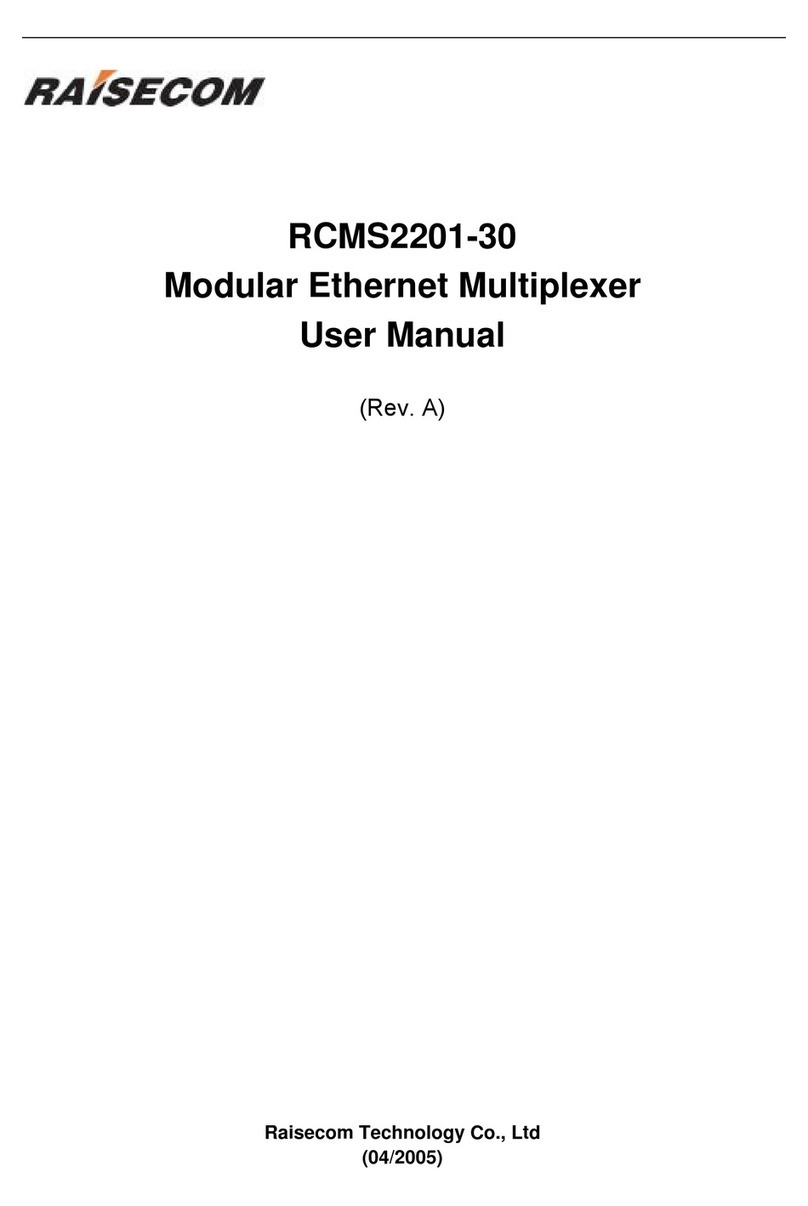 Raisecom RCMS2201-30 User manual