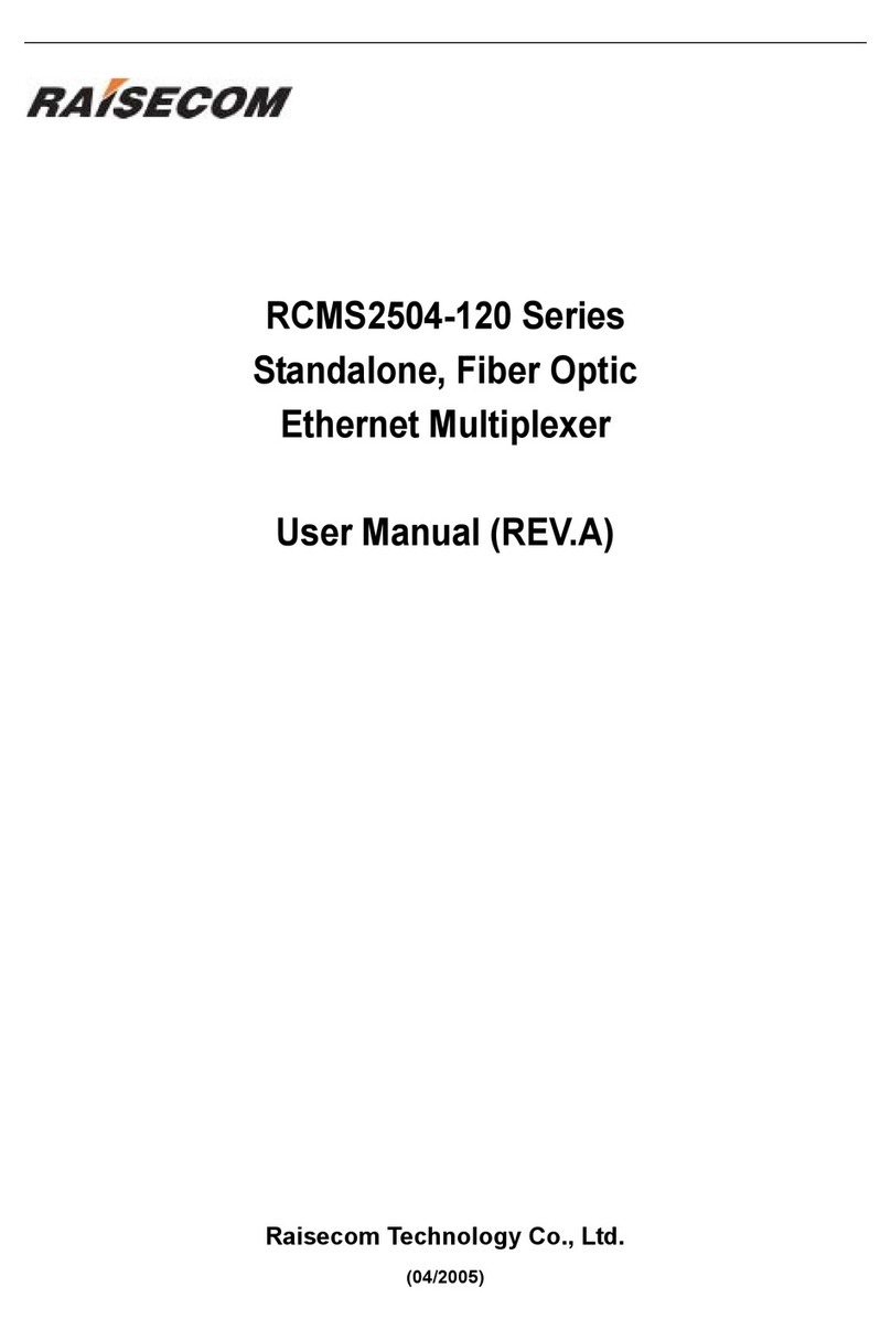 Raisecom RCMS2504-120 User manual