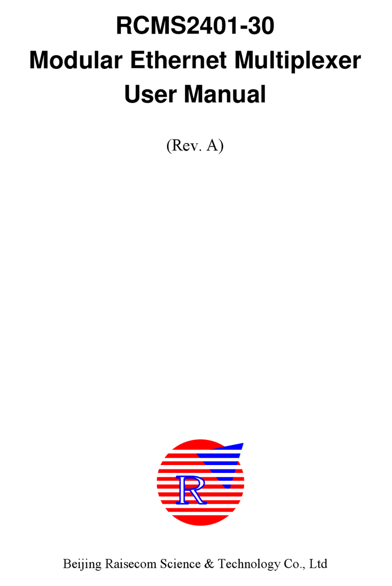 Raisecom RCMS2401-30 User manual