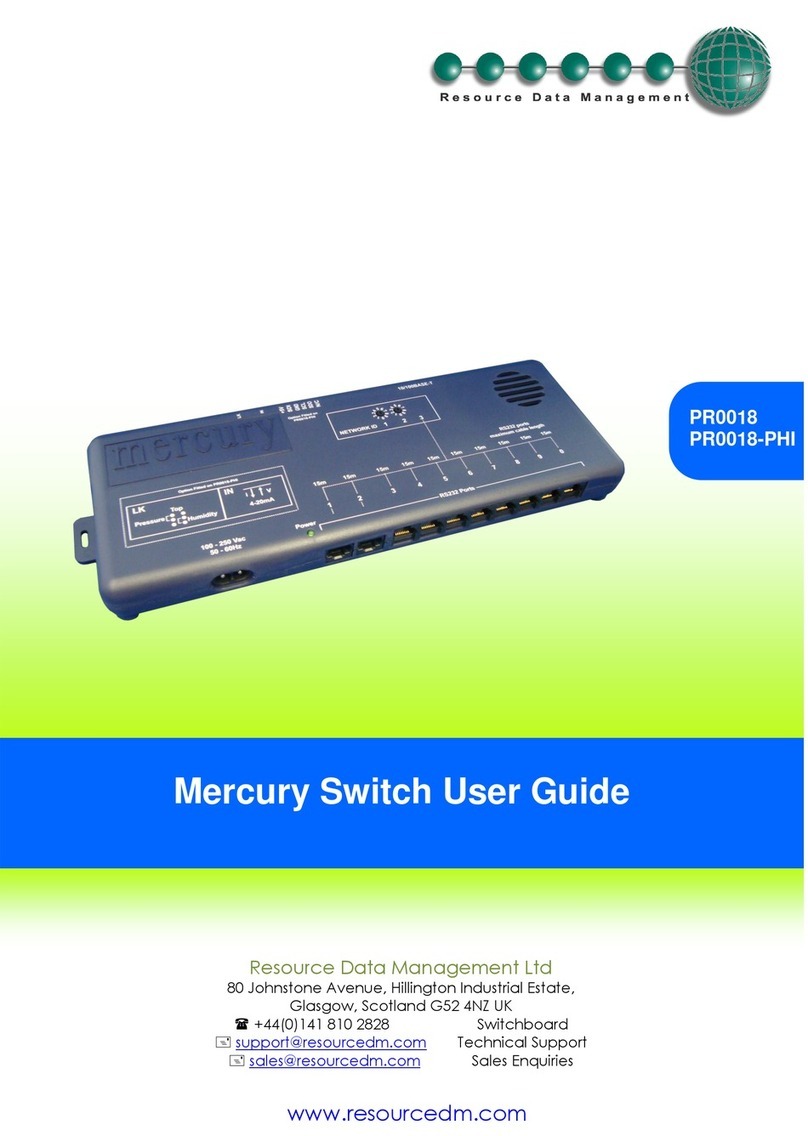 Resource Data Management Mercury PR0018 user guide