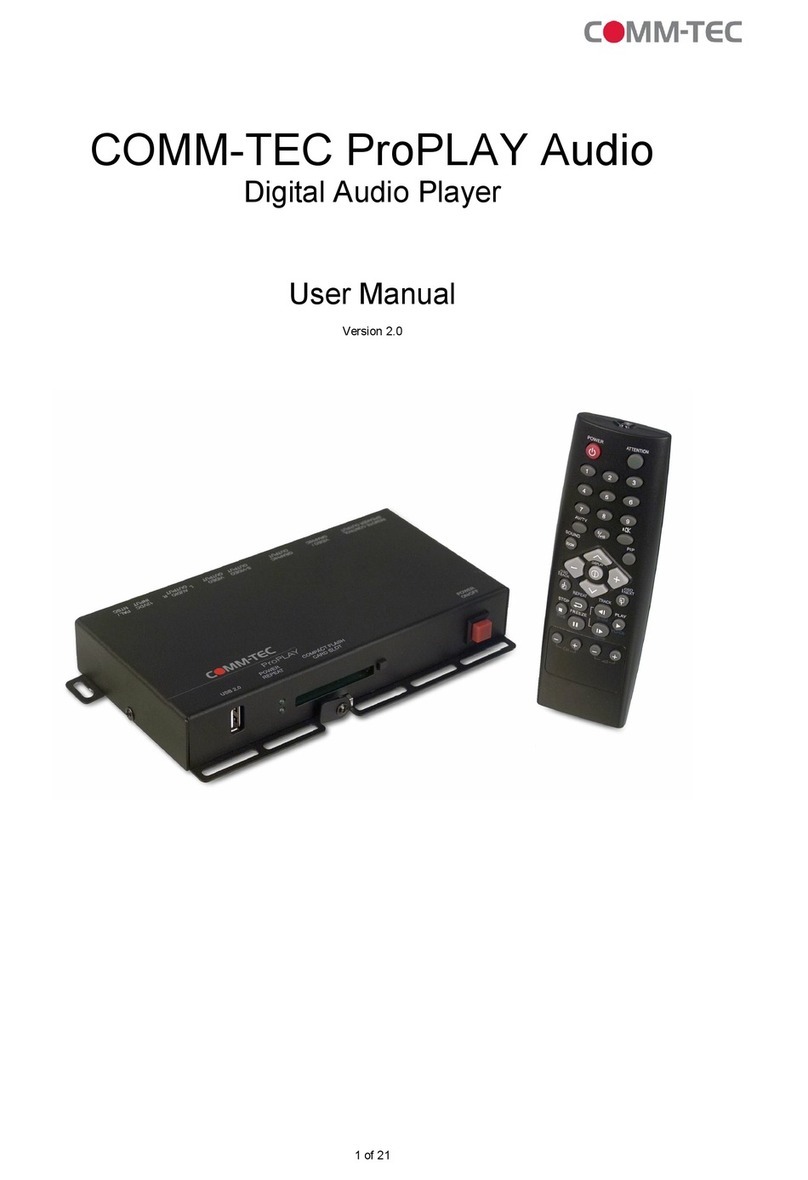 Comm-Tec ProPLAY user manual