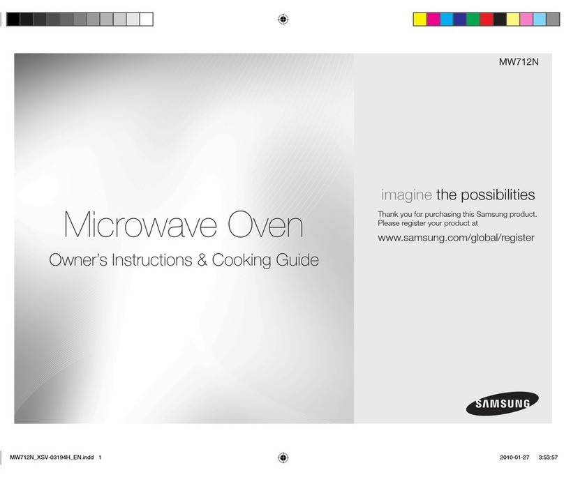 Samsung MW712N Owner's instructions & cooking guide