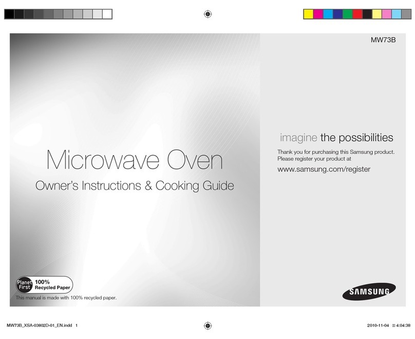 Samsung MW73B Owner's instructions & cooking guide