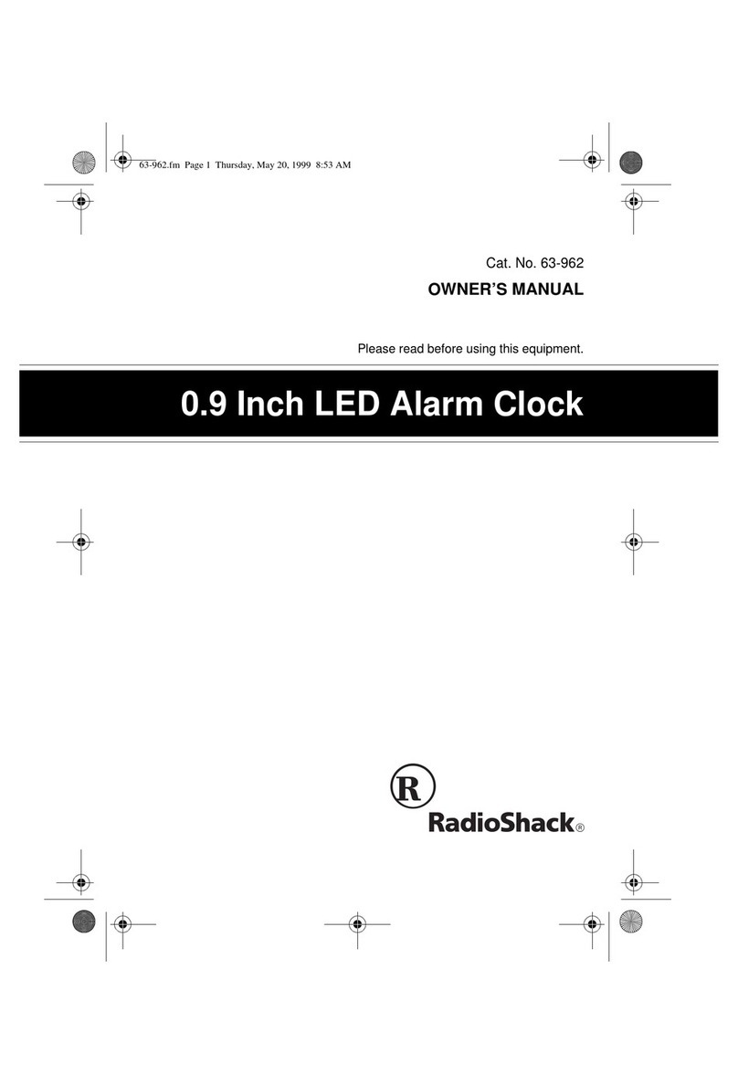 Radio Shack 0.9 Inch LED Alarm Clock User manual
