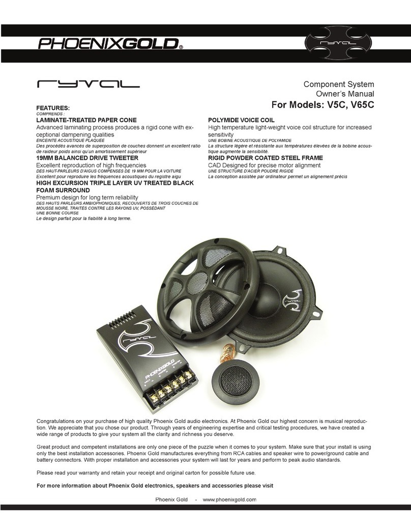 Phoenix Gold Ryval V65C owner's manual