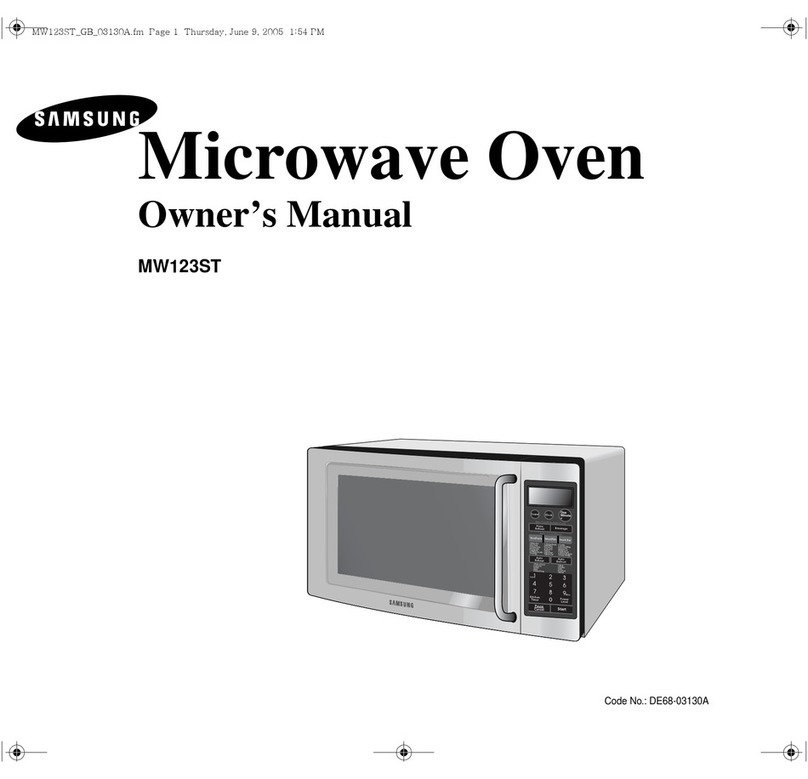 Samsung MW123ST owner's manual